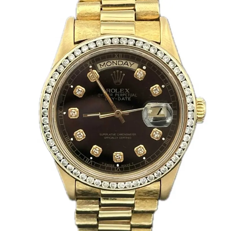 Rolex Day-Date 40Mm – President Bracelet, Black Diamond-Paved Dial And Diamond Bezel 1