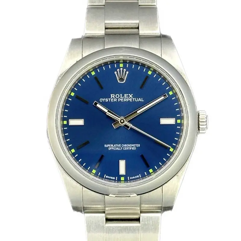 Rolex Oyster Perpetual 39 – Stainless Steel With Sunburst Blue Dial 1
