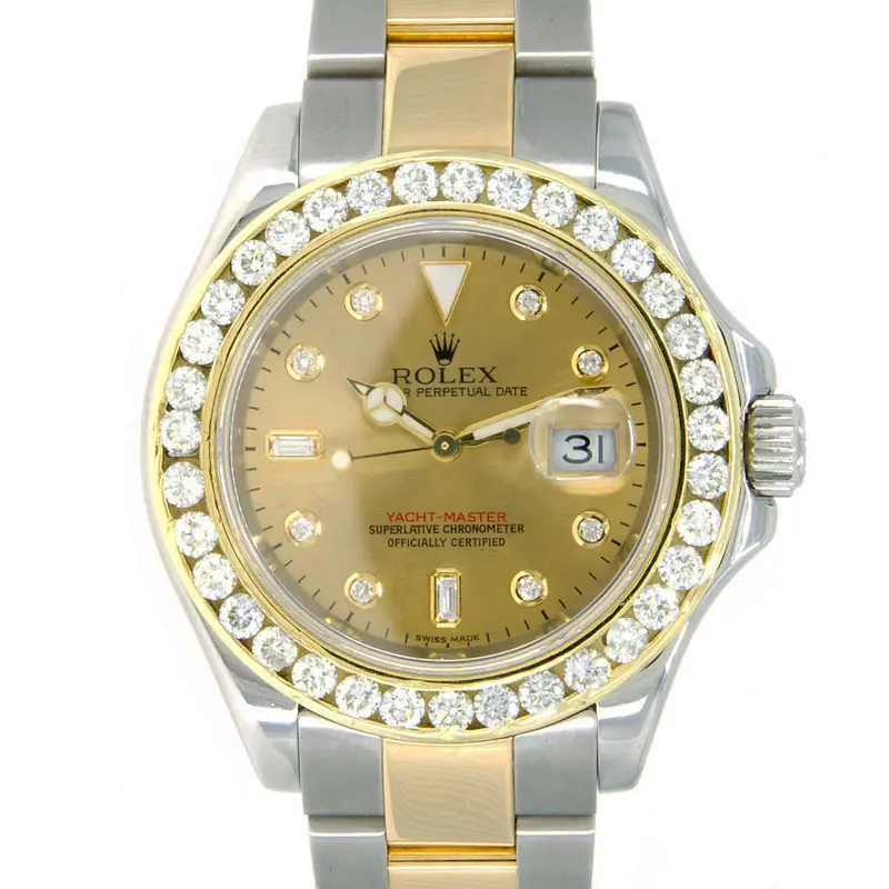 Rolex Yacht-Master Dual-Metal Watch With Diamond-Set Bezel And Dial 1