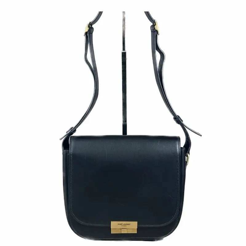 Saint Laurent Betty Satchel – Structured Black Leather Shoulder Bag 1