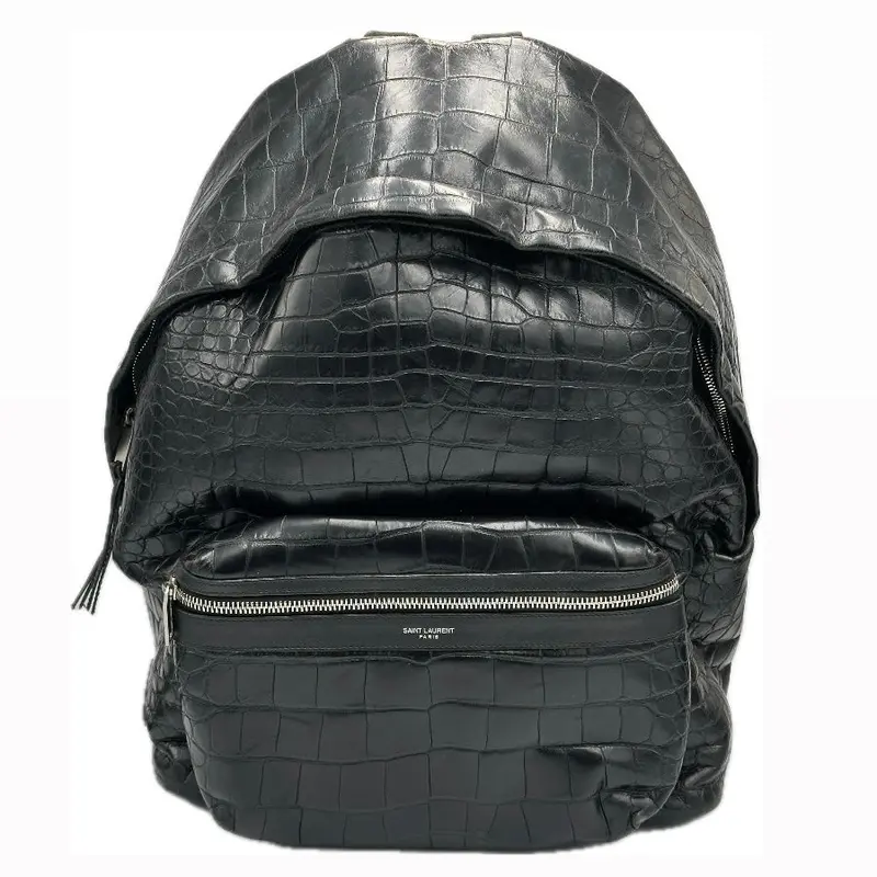 Saint Laurent City Backpack – Crocodile-Embossed Leather 1