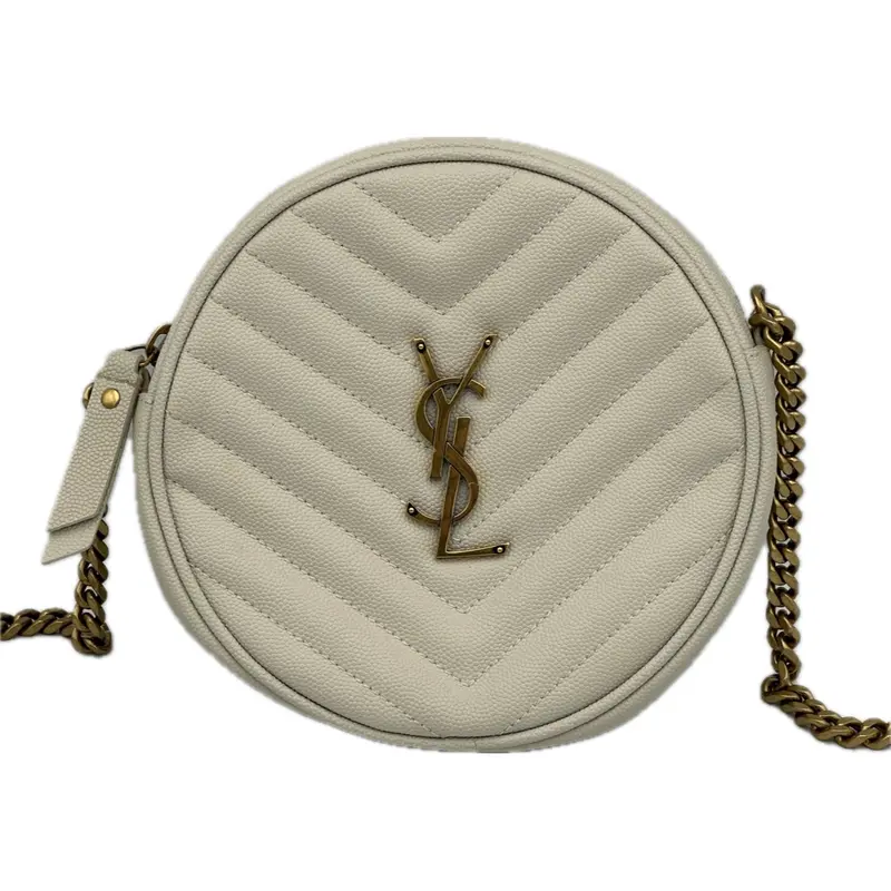 Saint Laurent Loulou Small Shoulder Bag In White Quilted Calfskin 1