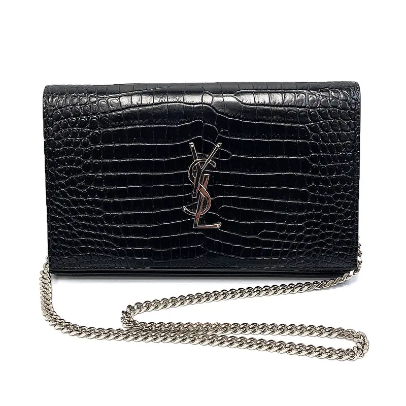 Saint Laurent Monogram Chain-Strap Crossbody Wallet 1