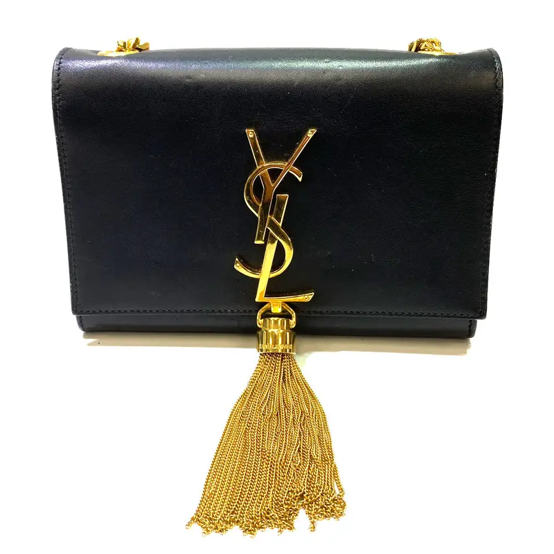 Saint Laurent Small Chain Wallet Featuring A Decorative Tassel 1