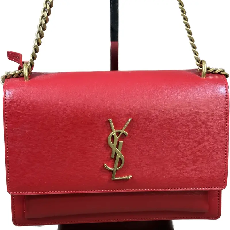 Saint Laurent Sunset Medium Shoulder Bag – Vibrant Red 1