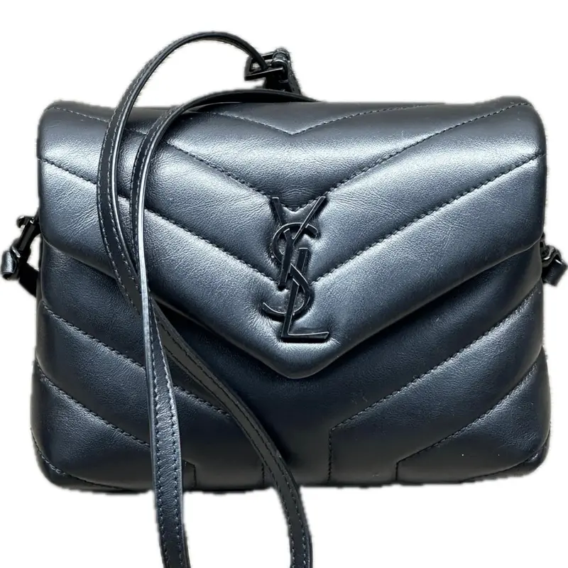 Saint Laurent Toy Loulou Shoulder Bag – Quilted Black Calfskin, Chain Strap 1