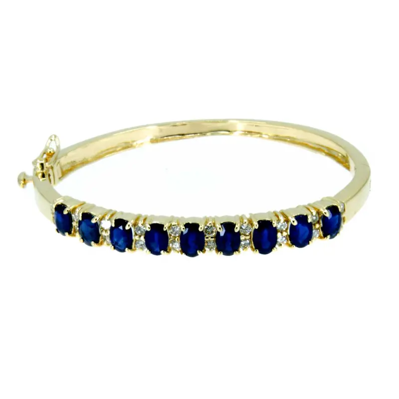 Sapphire And Diamond Bangle Bracelet (8.00 Carats Total Weight) 1