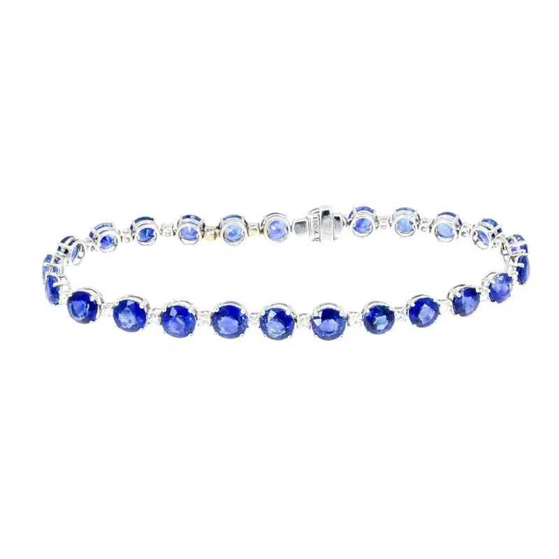 Sapphire And Diamond Tennis Bracelet (15.72 Carats Total Weight) 1