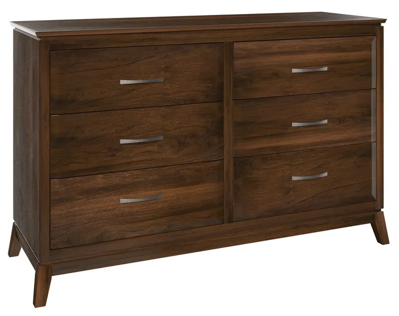 Saratoga Amish Wide Dresser – Spacious Drawer Configuration 1