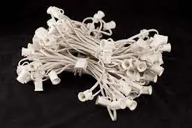 Seasonal Source C9 Incandescent Light String – 100-Foot Length, White Wire 1