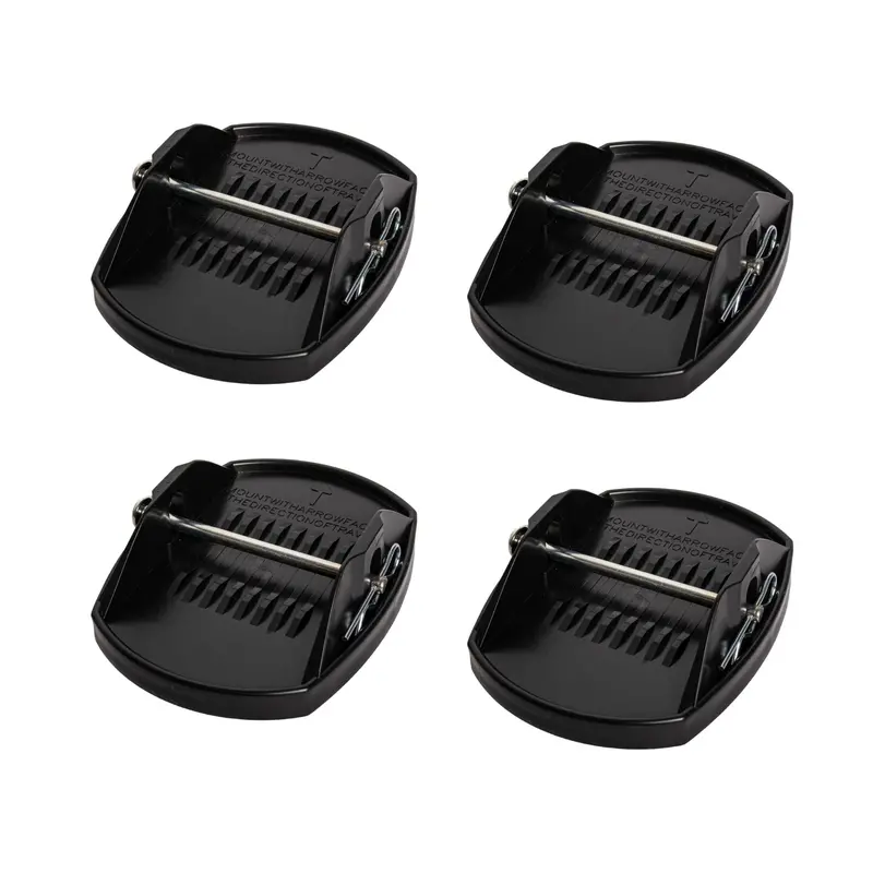 Set Of 4 Black Heavy-Duty Caravan Corner Steady Feet – 18Cm X 14Cm 1