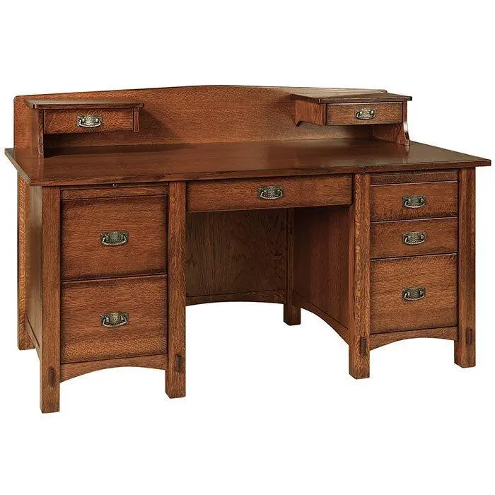 Springhill Executive Desk With Matching Hutch – Amish-Made 1