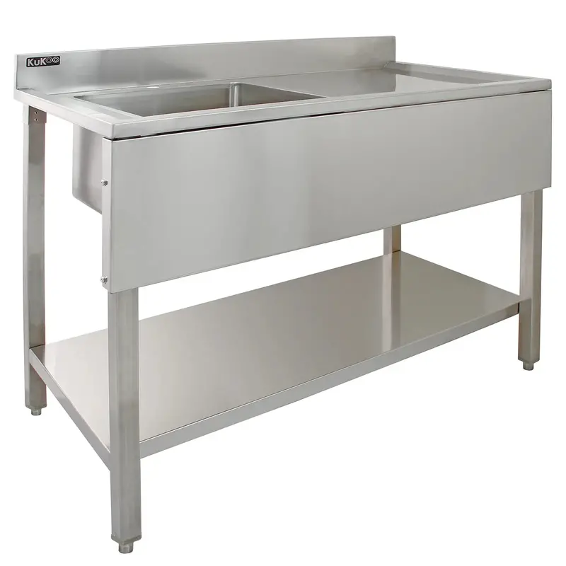 Stainless Steel Laboratory Sink – Single Bowl With Right-Side Drainer 1