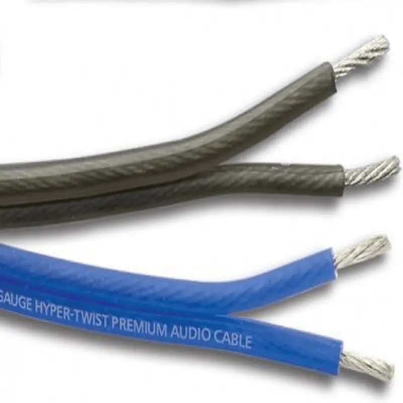 Stinger 14-Gauge Ultra-Flexible Speaker Wire – 15 Feet, Blue Pure-Copper Cable 1