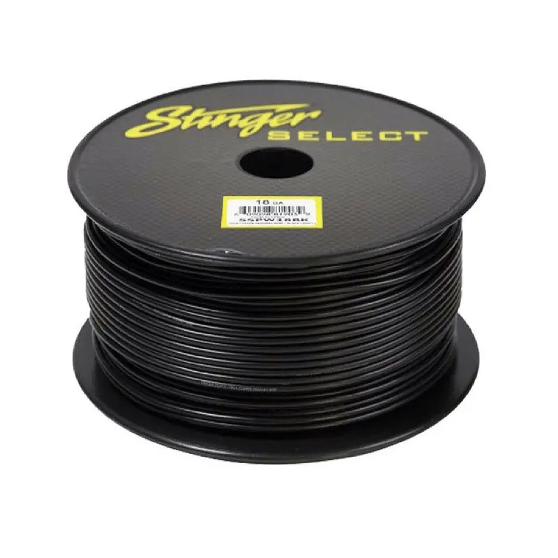 Stinger 18 Awg Black Primary Wire – 500-Foot Spool (Sspw18Bk) 1