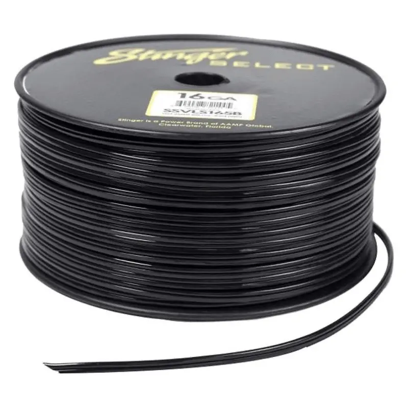 Stinger Select 16-Gauge Cca Matte Black Speaker Wire – 500 Feet – Ssvls16Bk 1