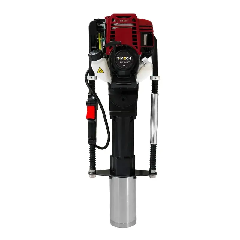 T-Mech 4-Stroke Petrol-Powered Post Driver – Heavy-Duty Ground Installation Tool 1