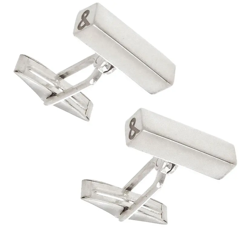 Tiffany & Co. 1837 Collection Silver Bar Cufflinks – Modern Classic Pair 1