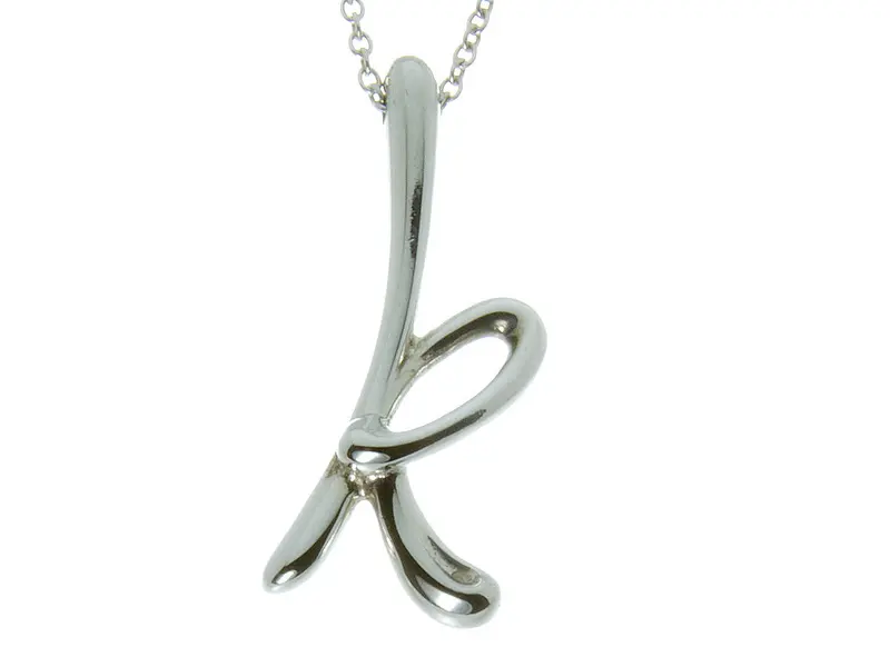 Tiffany & Co. Elsa Peretti Alphabet Pendant – Sterling Silver "K" Letter 1