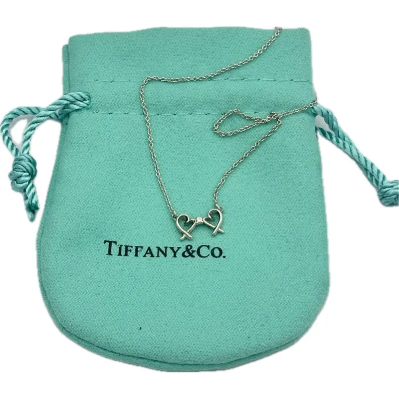 Tiffany & Co. Paloma Picasso Double Heart Pendant With Natural Diamond Accent 1