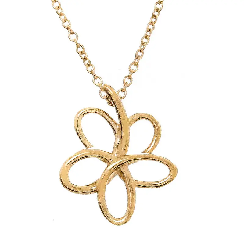 Tiffany & Co. Paloma Picasso Villa Flower Pendant In 18K Yellow Gold 1