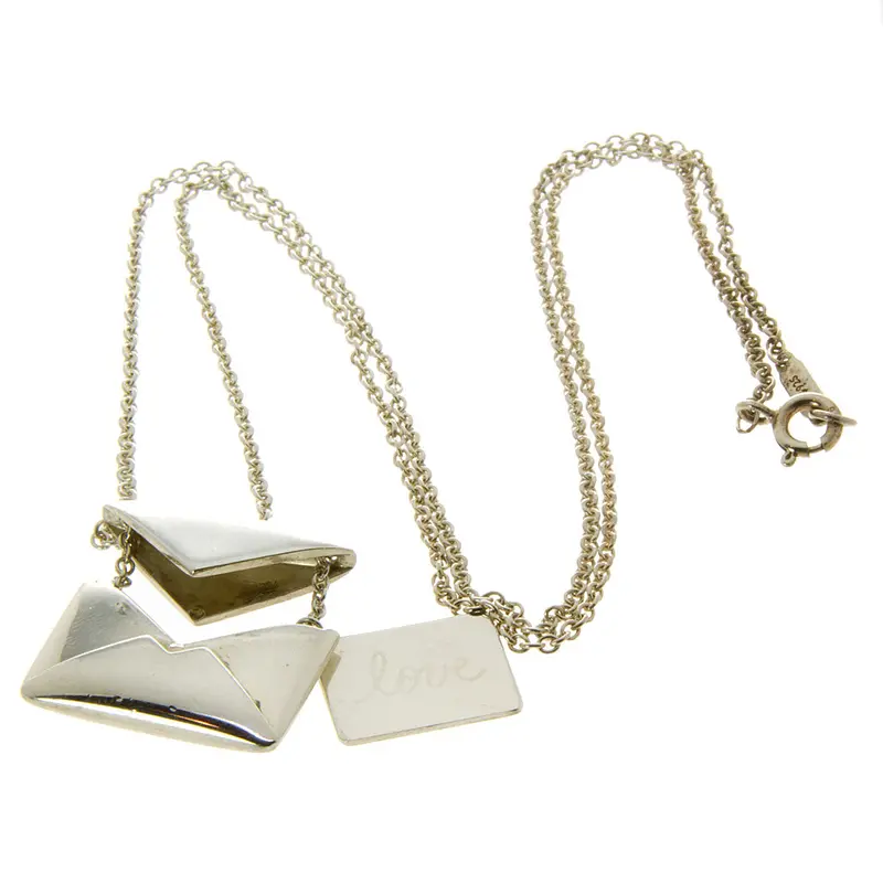 Tiffany & Co. Sweet Nothings Envelope Necklace — Love Note Design 1