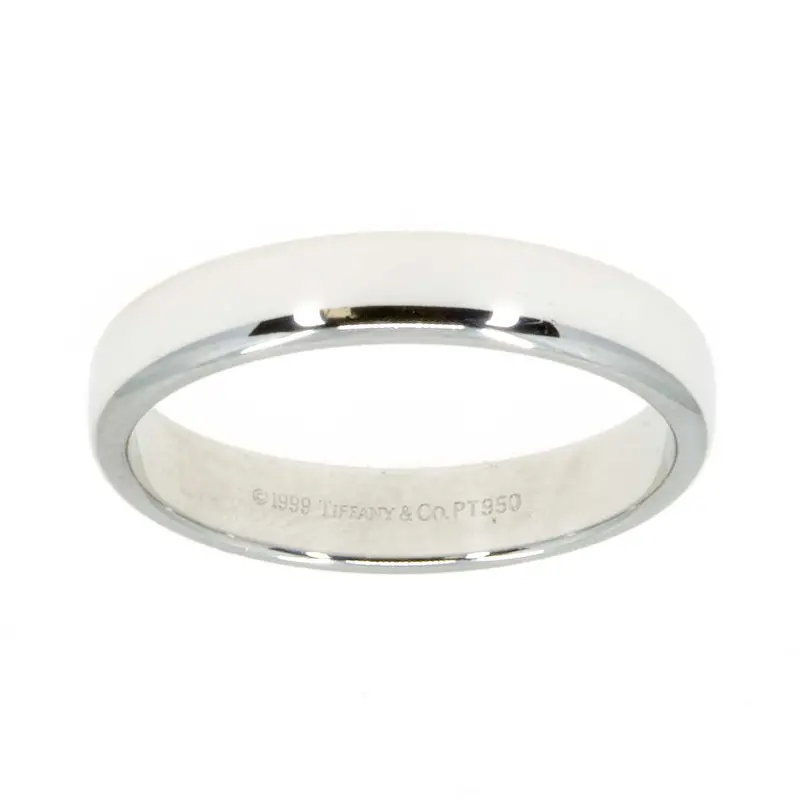 Tiffany & Co. Traditional Platinum Wedding Band For Men And Women 1
