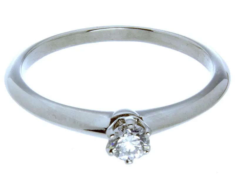 Tiffany Platinum Solitaire Engagement Ring With 0.19Ct Round Brilliant Diamond 1