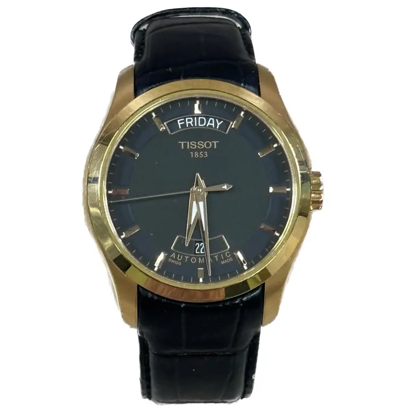 Tissot Couturier Automatic Dress Watch — Black Dial And Leather Strap 1