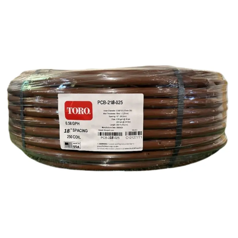 Toro 17Mm Drip Line With 0.58 Gph Emitters, 18-Inch Spacing, 250-Foot Roll 1