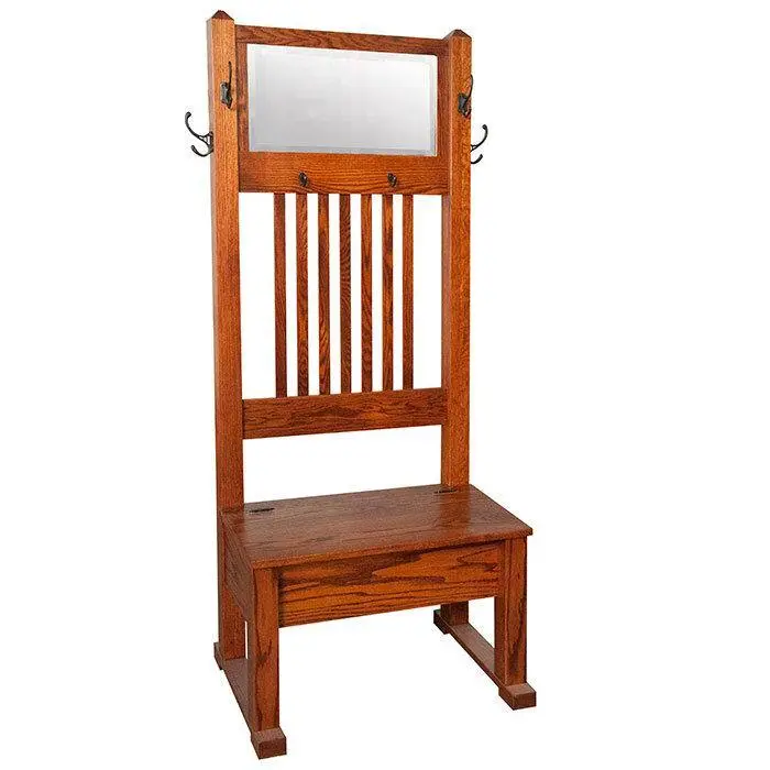 Twin-Size Hall Seat – Amish-Built Bench With Integrated Storage 1
