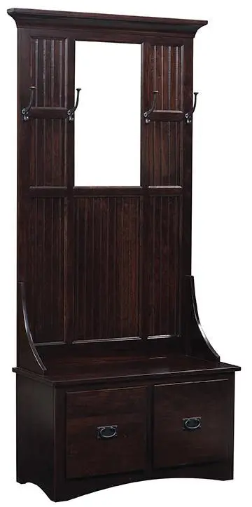 Two-Drawer Mission Hall Seat With Amish Craftsmanship 1
