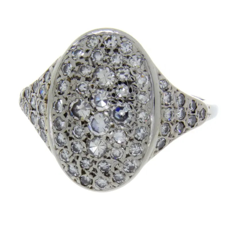 Vintage 1960S Pavé Diamond Cocktail Ring 1