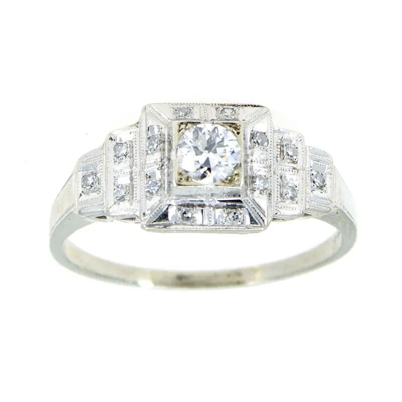 Vintage Art Deco-Style Diamond Engagement Ring 1