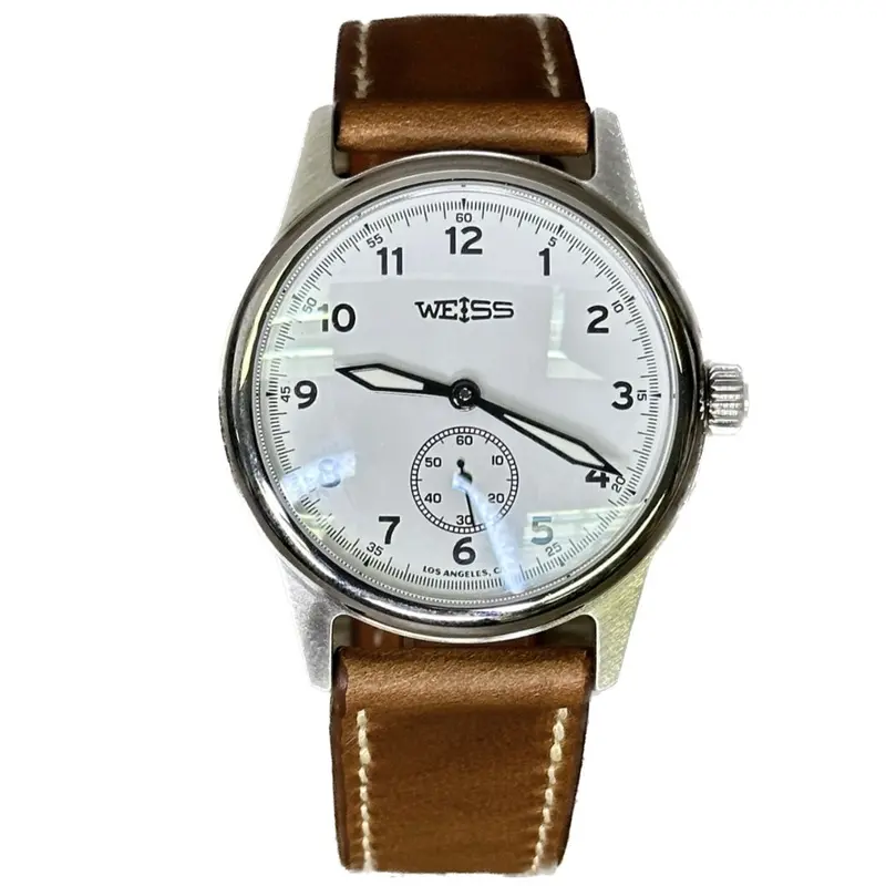 Weiss Standard Issue Field Watch – 38Mm White-Dial Mechanical Timepiece 1