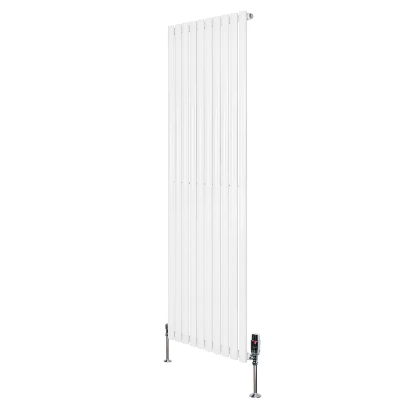 White Oval Single-Column Radiator With Valves – 1800 X 600Mm 1