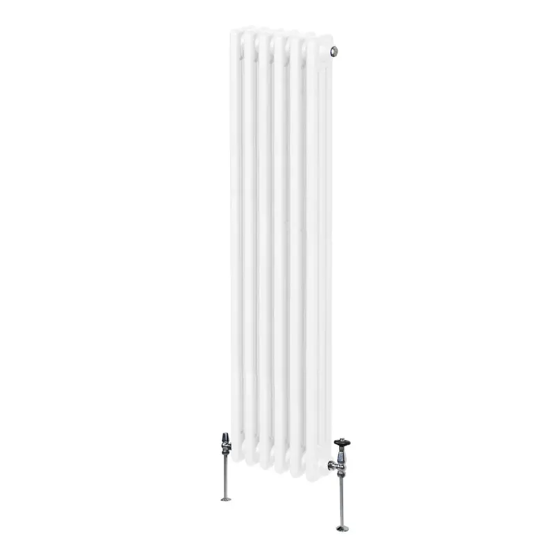 White Traditional 3-Column Horizontal Radiator – 1500Mm W × 292Mm H 1