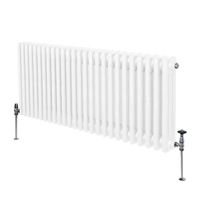 White Traditional 3-Column Vertical Radiator – 600Mm H × 1192Mm W 1