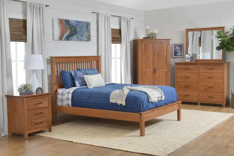 Williamsport Amish Bedroom Suite – Matching Bed, Dresser & Nightstand 1