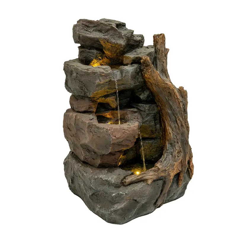 Willow Springs Electric Water Feature – Graceful Curving Spout Style 1