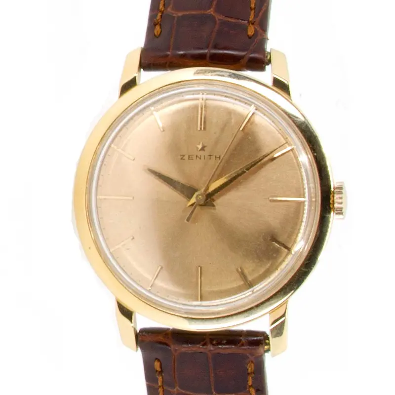 Zenith 14K Rose Gold Dress Watch From 1961 – Elegant Vintage Timepiece 1