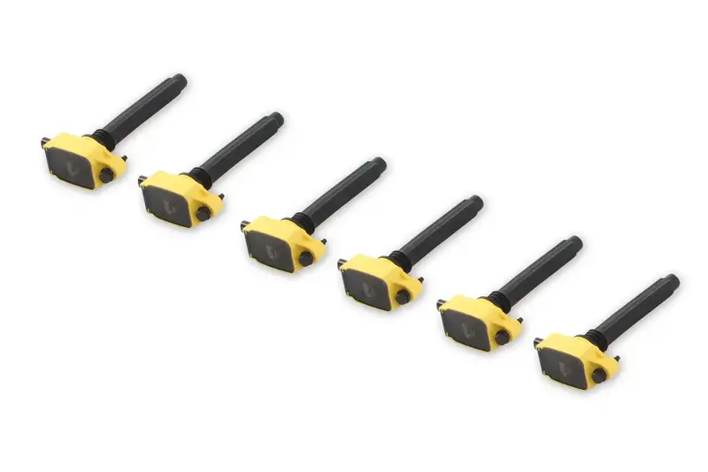 Accel Supercoil Direct Ignition Coil Set – Oem-Compatible Yellow Coils For 6-Cylinder Engines (140648-6) 1