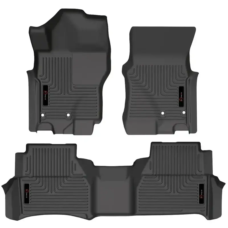 Enthuze Ent12531-2 Interior Floor Liner Set – Front And Second-Row Coverage 1