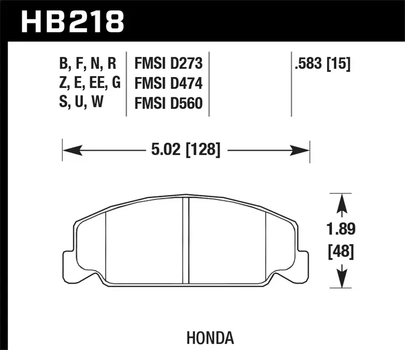 Hawk Blue Brake Pads – Hps Compound, 0.583-Inch Thickness For Balanced Performance 1