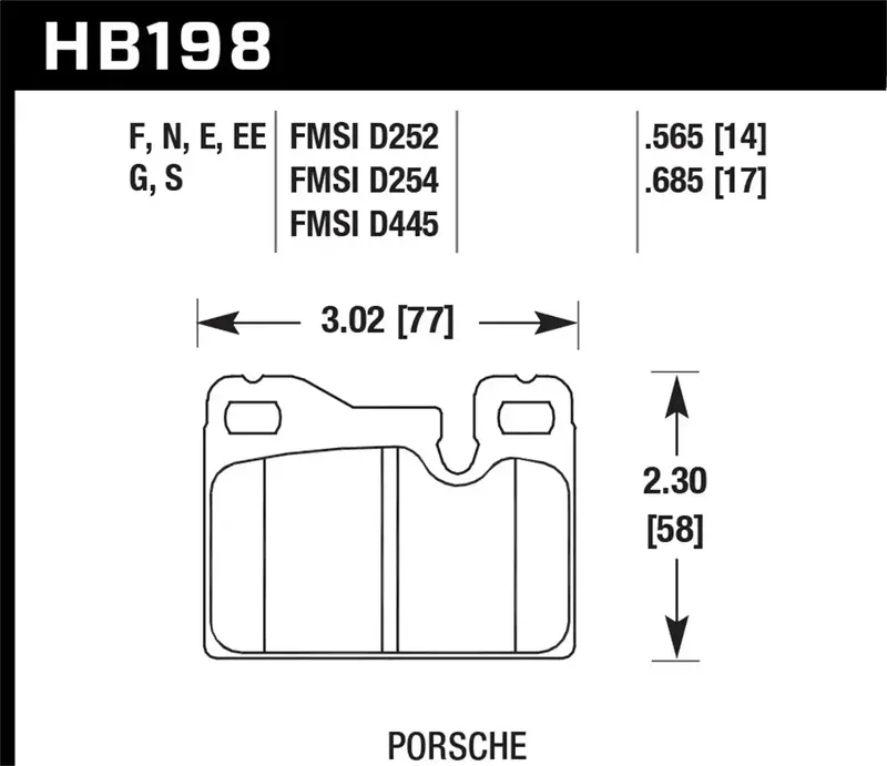 Hawk Hp Plus Brake Pads (Hb198N.685) – High-Friction Disc Pads, 0.685" Thickness 1