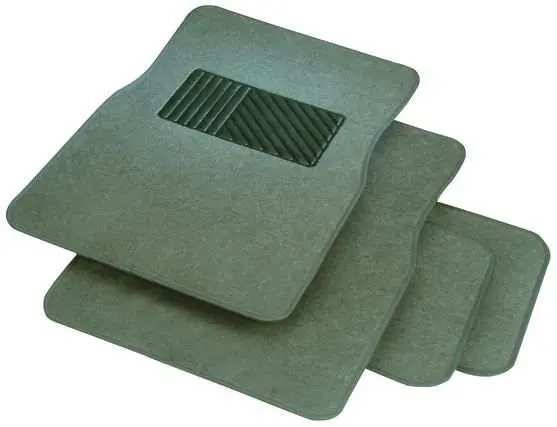 Rubberqueen 70541 Four-Piece Carpeted Floor Mat Set – Heavy-Duty Black 1